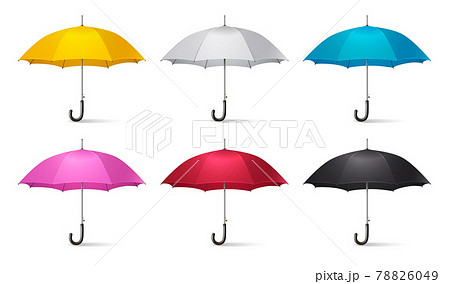 Realistic Umbrella Icon Set Realistic Umbrella Icon Set 78826049