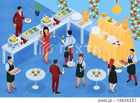Banquet Reception Isometric View 78826257