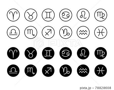 12星座のマークのアイコンセット 12星座のマークのアイコンセット 78828608
