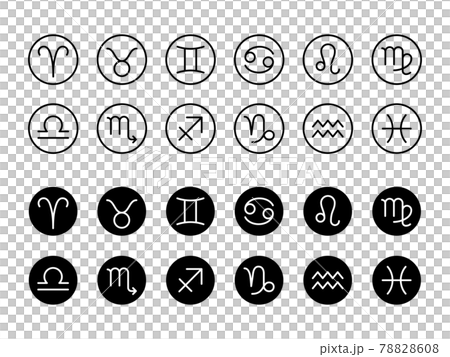 12星座のマークのアイコンセット 12星座のマークのアイコンセット 78828608