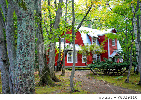 【北海道】秋の札幌芸術の森　園内の有島武郎旧邸 78829110