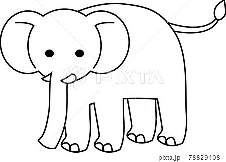 ゾウのイラスト素材 7408