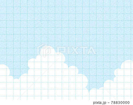 青空と入道雲－夏の空－破線グリッド 78830000