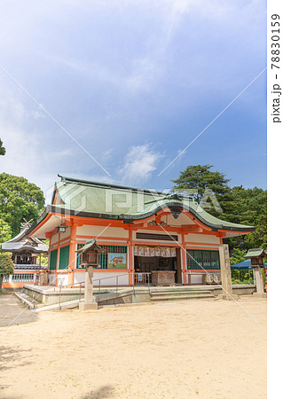 あじさい神苑で有名な兵庫県明石市の東播磨にある住吉神社の境内にある本殿 78830159