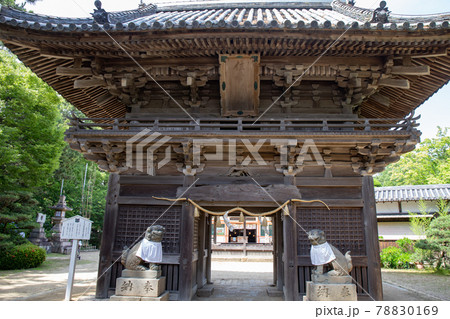 あじさい神苑で有名な兵庫県明石市の東播磨にある住吉神社の境内にある桜門 あじさい神苑で有名な兵庫県明石市の東播磨にある住吉神社の境内にある桜門 78830169