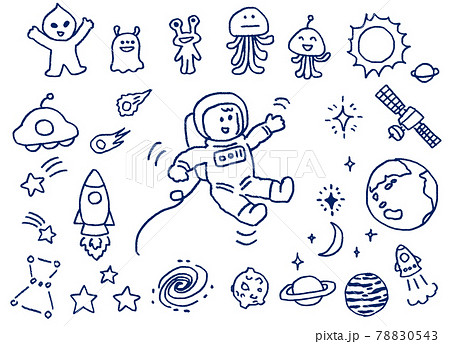 宇宙セット_塗りなし 78830543