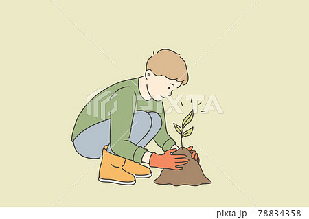 Ecological care and growing plants concept. 78834358