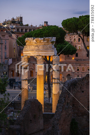 Temple of Venus Genetrix at Dusk in Rome 78835092