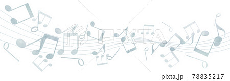 灰色の楽譜の水彩タッチイラスト 灰色の楽譜の水彩タッチイラスト 78835217