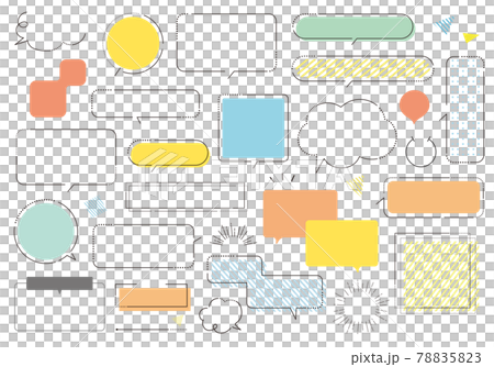 Simple callout / heading design set with breaks (no text) 78835823