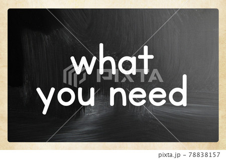 what you need concept what you need concept 78838157