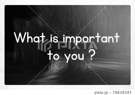 what is important to you concept 78838395