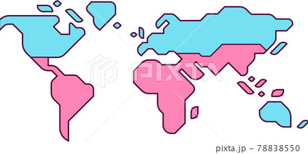 Global North and Global South map 78838550