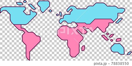 Global North and Global South map 78838550