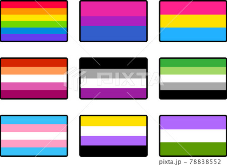 LGBT pride flags set 78838552
