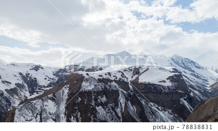 Mountain landscape with snowy peaks of Caucasus 78838831