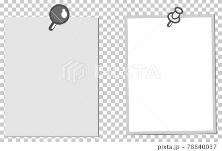 用別針固定在牆上的便條紙的插圖 用別針固定在牆上的便條紙的插圖 78840037