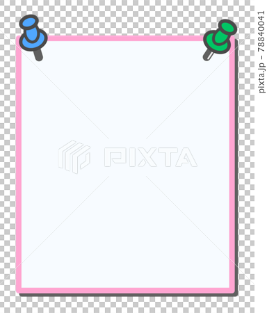 用別針固定在牆上的便條紙的插圖 78840041