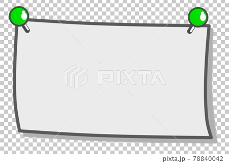 ピンで壁に取付けたメモ用紙のイラスト 78840042