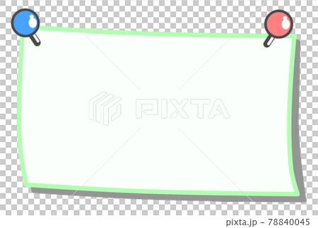 用別針固定在牆上的便條紙的插圖 78840045