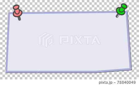 ピンで壁に取付けたメモ用紙のイラスト 78840049