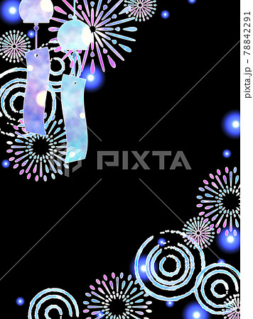 夏イメージのイラスト背景 縦型のイラスト素材 夏イメージのイラスト背景 縦型のイラスト素材