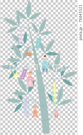 おしゃれな七夕飾りのイラスト素材