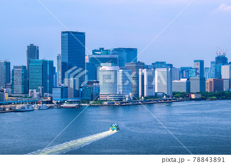 日本の東京都市景観 汐留などのビル群を望む 日本の東京都市景観 汐留などのビル群を望む 78843891