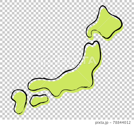 塗鴉風格的日本地圖 塗鴉風格的日本地圖 78844012