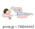 横になって寝る人のポジショニング 78844443