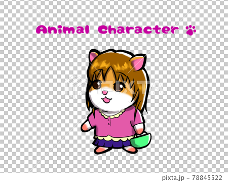Hamster mom smile illustration material 78845522