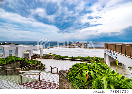 伊豆大島の元町港船客待合所での風景 78845739