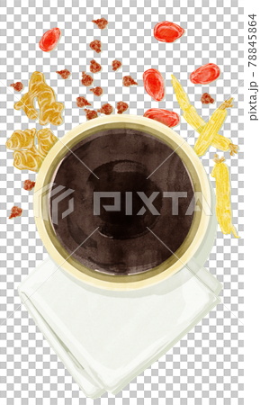 漢方生薬「呉茱萸湯」手描き水彩風イラスト 78845864