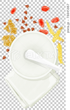 漢方生薬「呉茱萸湯」手描き水彩風イラスト 78845867