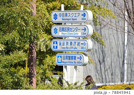 中目黒の道路標識 中目黒の道路標識 78845941