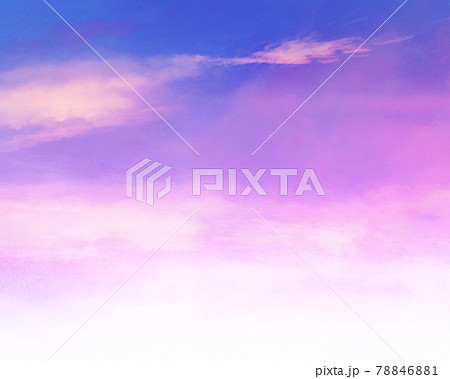 紫色の夕焼けの空の風景イラスト テクスチャ のイラスト素材 7461