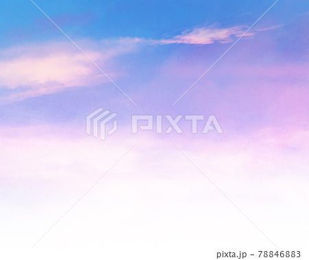 薄紫色の朝焼けの空の風景イラスト テクスチャ のイラスト素材 7468