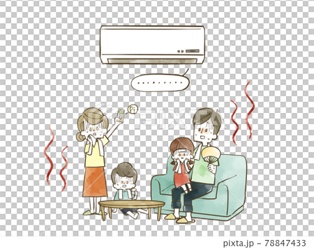 Air conditioner and family that broke down in the summer Air conditioner and family that broke down in the summer 78847433