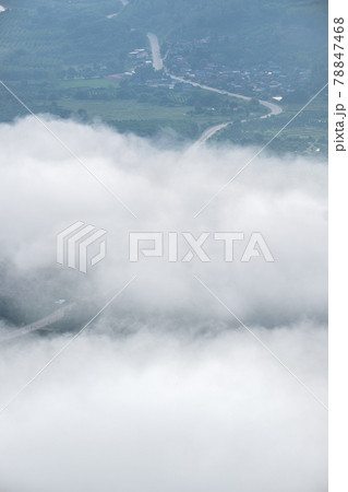 Surreal landscape of morning foggy..Morning clouds at sunrise.Landscape of fog and mountains of northern Thailand. Surreal landscape of morning foggy..Morning clouds at sunrise.Landscape of fog and mountains of northern Thailand. 78847468
