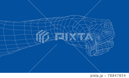 Male clenched his fist. Vector Male clenched his fist. Vector 78847854