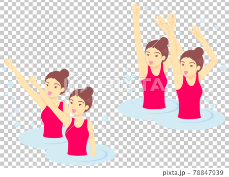 Synchronized swimming illustration set (Japanese) 78847939