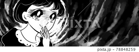 70年代少女漫画悪巧みしてほくそ笑むおかっぱ頭の少女 70年代少女漫画悪巧みしてほくそ笑むおかっぱ頭の少女 78848259