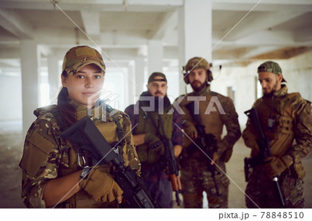 soldier squad team portrait in urban environment 78848510