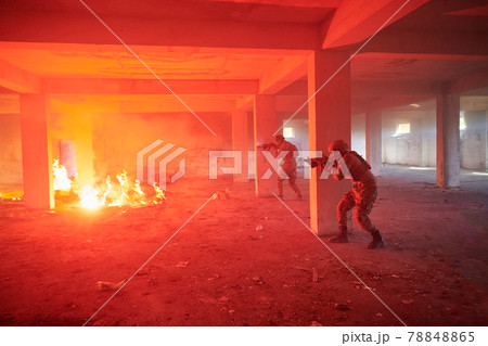 military troops in action urban environment military troops in action urban environment 78848865