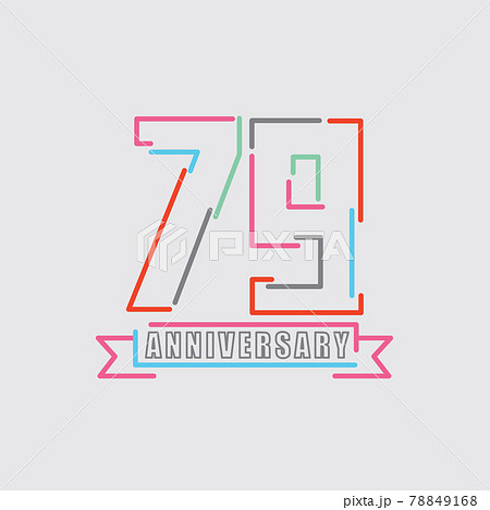 79th Years Anniversary Logo Birthday Celebration Abstract Design Vector Illustration. 79th Years Anniversary Logo Birthday Celebration Abstract Design Vector Illustration. 78849168
