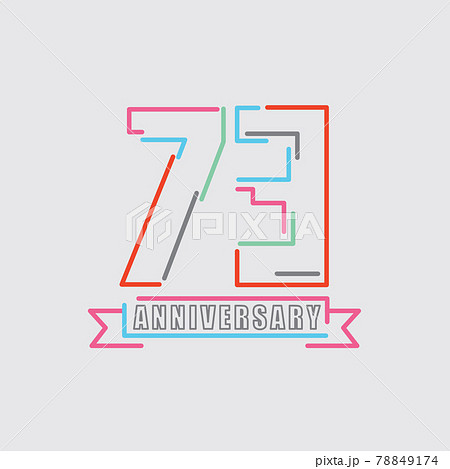 73th Years Anniversary Logo Birthday Celebration Abstract Design Vector Illustration. 73th Years Anniversary Logo Birthday Celebration Abstract Design Vector Illustration. 78849174