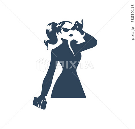 Beautiful young lady portrait isolated. 78850118