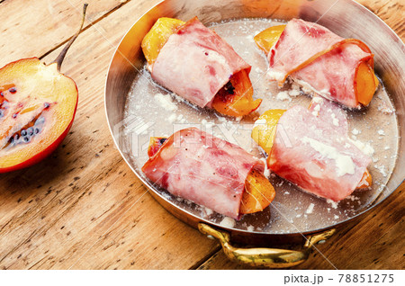 Stuffed bacon with tamarillo 78851275
