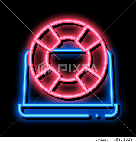 lifebuoy computer neon glow icon illustration lifebuoy computer neon glow icon illustration 78851928