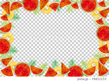 Watercolor style background material of cut fruit Watercolor style background material of cut fruit 78852233